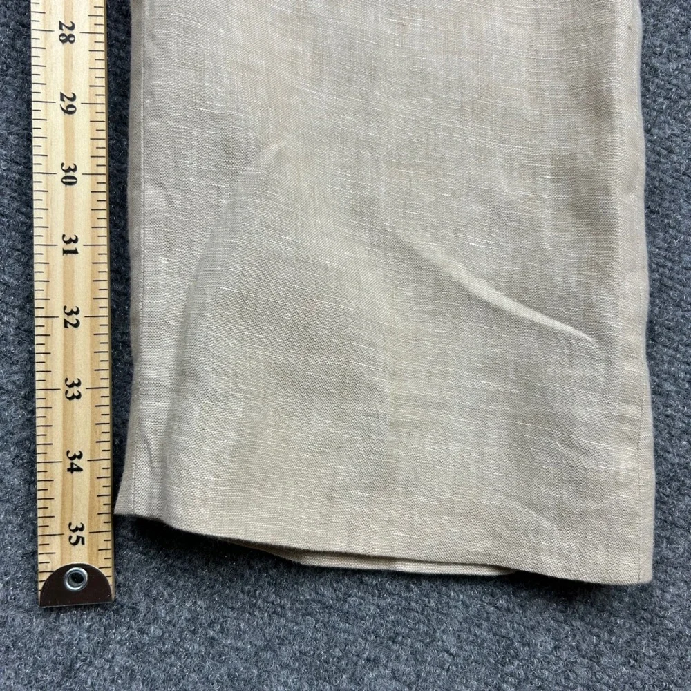 Tommy Hilfiger Hall Linen Pants Mens 40W x 34L Light Tan Straight Leg Coastal
